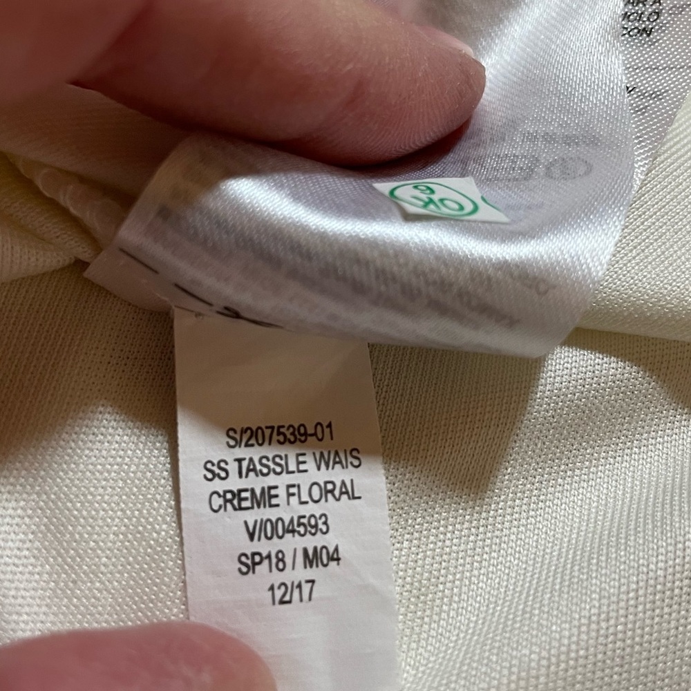 NWOT Old Navy off white floral dress w/ elasticized waist/collar sz XXL - Picture 11 of 11